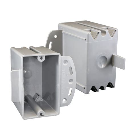 plastic boxes for metal studs|single gang adjustable electrical box.